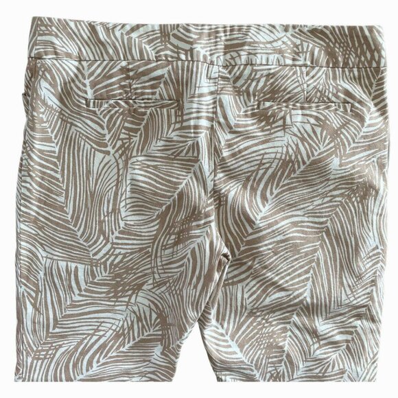 Talbots  Womens Beige Palm Cropped Pants Size 12 - Picture 7 of 9
